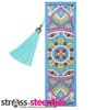 Diamond Painting Boekenlegger - Mandala blauw,geel en roze 5x20 cm