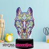 Diamond Painting Wolf - Tafellamp met LED