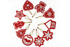 Diamond Painting hangers voor in de kerstboom - Rode platte kerstfiguren karton (10 stuks)
