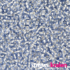 Rocailles kralen (2 mm) transparant Blauw met witte