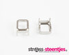 Metalen Setting voor Fancy Stones - Octagon (rechthoek) Silver 13x18 mm met logo