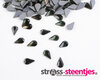 Druppel Vlak 8 mm Black Diamond Hotfix Rhinestones Figuren Superior Glamour (010)  met logo