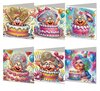 Diamond Painting verjaardagskaarten - Set van 6 stuks Happy Birthday Dames in Taarten  (Partial met ronde steentjes)