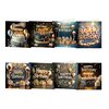 Diamond Painting verjaardagskaarten - Set van 6 stuks Happy Birthday Ballonnen en Taarten met zwarte achtergrond (Partial met r