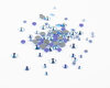 Light Sapphire AB SS12 Superior Glamour kwaliteit Hotfix steentjes zonder logo