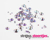 Light Amethyst AB SS12 Superior Glamour kwaliteit Hotfix steentjes 