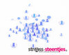 Blue Fire Opal Twinkle SS 6 Superior Glamour non-hotfix plakstenen (per 144 stuks) met logo