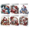 Diamond Painting Kerstkaarten - Set van 6 stuks met Duiven (Partial)