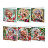 Diamond Painting Kerstkaarten - Set van 6 stuks met AOW Kerstvrouwen (Partial)
