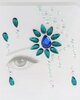 Zelfklevende strass tattoo naast oog - 108