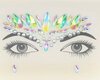Zelfklevende strass tattoo voor gezicht - 111