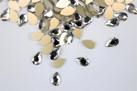 Bolle Druppel 8x5,5 mm Crystal Non hotfix Rhinestones figuren Superior Glamour kwaliteit  