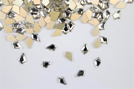 Hoekige Druppel 6 mm Crystal Non hotfix Rhinestones figuren Superior Glamour kwaliteit  