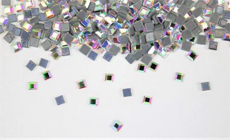 Vierkantje 2 mm Crystal AB Hotfix Rhinestones Superior kwaliteit  