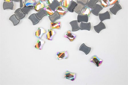 Getailleerd Vierkantje 7 mm Crystal AB Hotfix Rhinestones Superior kwaliteit  