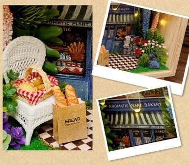 Mini Dollhouse - Little Wooden Box Serie - Aromatic Plant Bakery