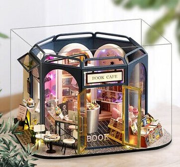 Mini Dollhouse - Shop - Book Caf&eacute; met stofkap