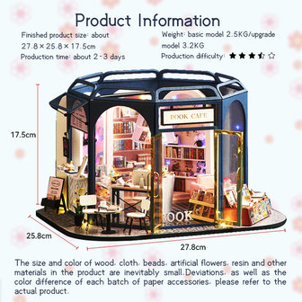 Mini Dollhouse - Shop - Book Caf&eacute; beschrijving
