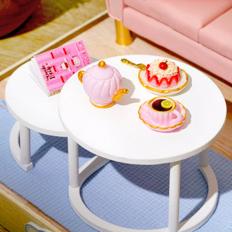 Mini Dollhouse - Roombox&nbsp;- Afternoon Teatime koffietafel