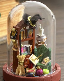 Mini Dollhouse - Mini Stolp - Fingertip Magic sfeerfoto met stolp