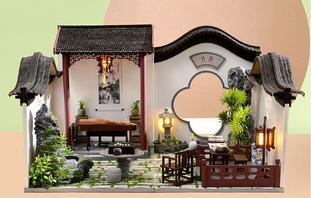 Mini Dollhouse - Cute Room - Chinese Courtyard / binnenplaats in combinatie met deel B