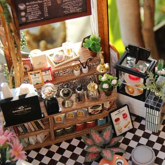 Mini Dollhouse - Shop - Garden Caf&eacute; toonbank