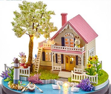 Mini Dollhouse - Together Around Globe - Spring Flowers zonder stolp
