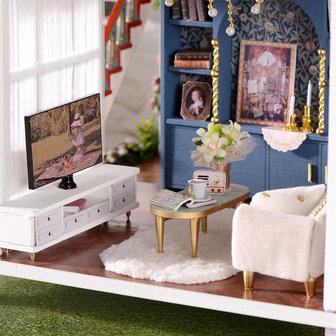 Mini Dollhouse - Villa - Monet Garden zithoek met televisie
