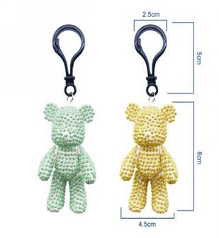 Diamond Painting Sleutelhangers 3D - Beren groen en geel (Set 2 stuks)