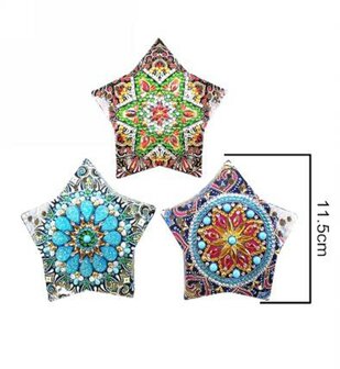 Diamond Painting slinger 3 lichtgevende sterren - mandala&#039;s