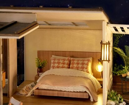 Mini Dollhouse - Villa - Elegant and Quiet bed