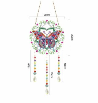 Diamond Painting Windgong (Wind Chimes) - Vlinder afmetingen