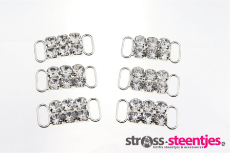 Non-hotfix kleine Bikini connector - Crystal (104) met logo