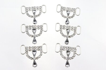 Non-hotfix kleine Bikini connector - Crystal (108)