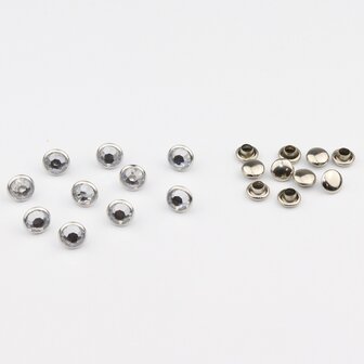 Studs met Strass (Acryl) - Crystal 7 mm (SS29)