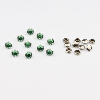 Studs met Strass (Acryl) - Erinite 7 mm (SS29)