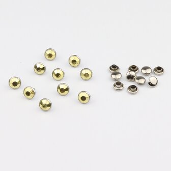 Studs met Strass (Acryl) - Light Gold 7 mm (SS29)