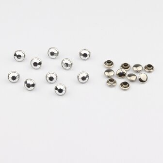 Studs met Strass (Acryl) - Silver 7 mm (SS29)