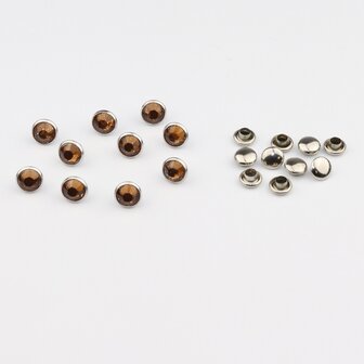 Studs met Strass (Acryl) - Topaz 7 mm (SS29)