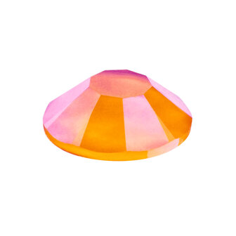 Crystal Neon Orange DF 00030 (SS30) - Preciosa non-hotfix plakstenen Chaton Rose Maxima (Neon Glow in the Dark) - UV