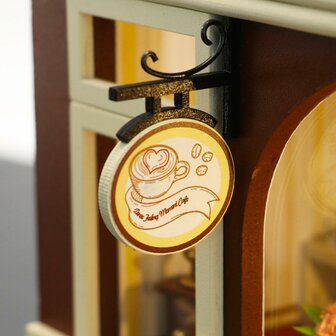 Mini Dollhouse - Coffee Shop - Dense Feeling Moment uithangbord