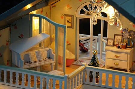 Mini Dollhouse - Villa - New Zealand Queenstown bovenverdieping met vleugel