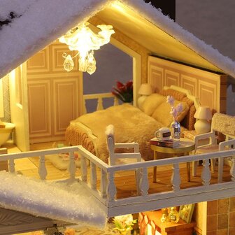 Mini Dollhouse - Villa - Ice and Snow Manor slaapkamer