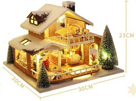 Mini Dollhouse - Villa - Ice and Snow Manor afmetingen