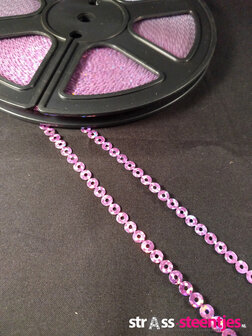 strijkbare pailletten per rol kleur roze
