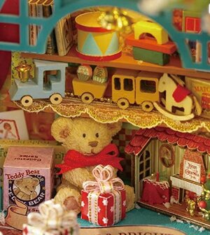 Little wooden box serie Dream Store ver ingezoomde etalage