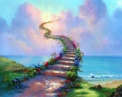 Diamond Painting pakket - Stairway to heaven 50X40 cm