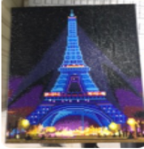 Diamond Painting met LED-verlichting - Verlichte Eiffeltoren bij nacht 30x40 cm (full)