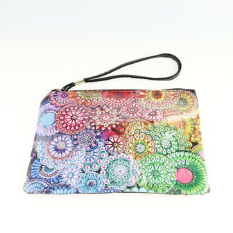 Diamond Painting Etui Groot / Mini Tasje - Gekleurde mandala&#039;s 20x16 cm