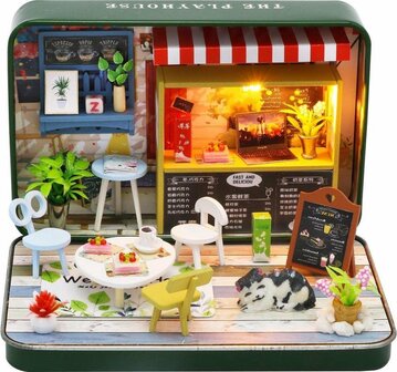 Mini Dollhouse - miniatuur in blik - Summer Theater (13,3x17,4x3,2cm)